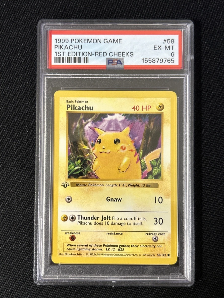 Pikachu Pokémon TCG Shadowless Individual Collectible Card Game