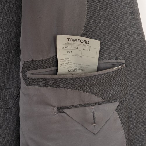 Tom Ford Suit Size EU58 Gray Wool 3-Piece Single Breasted Peak Lapel - Picture 6 of 8