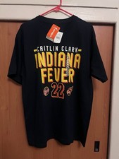 WNBA Indiana Fever Caitlin Clark #22 Adult Navy Short Sleeve T-Shirt Large NWT