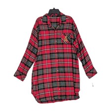Lauren Ralph Lauren Women's Pajama Top Size S Flannel Plaid Logo Shirt NWT 44