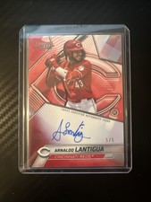 2025 Bowman's Best Arnaldo Lantigua Auto Red Refractor #/5 Reds