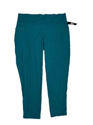 ID Ideology Womens Size XXL High Waist Side Pocket 7/8 Length Leggings Green NWT