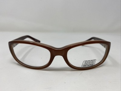2000 And Beyond 2074 Brown Laminate 57-20-125 Full Rim Eyeglasses Frame V810