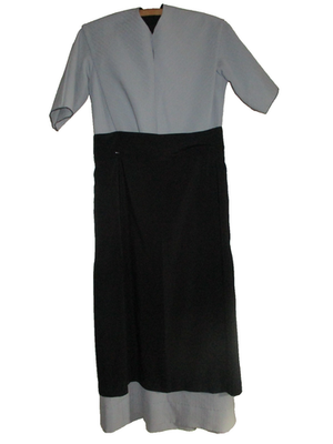 Amish Dress Cape Apron 32"Bust /30"Waist 48"Length Modest Handmade Gray B-9  | eBay