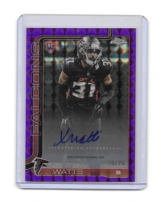 2025 Topps Chrome Auto RA-XW RC Xavier Watts Purple Geometric /75