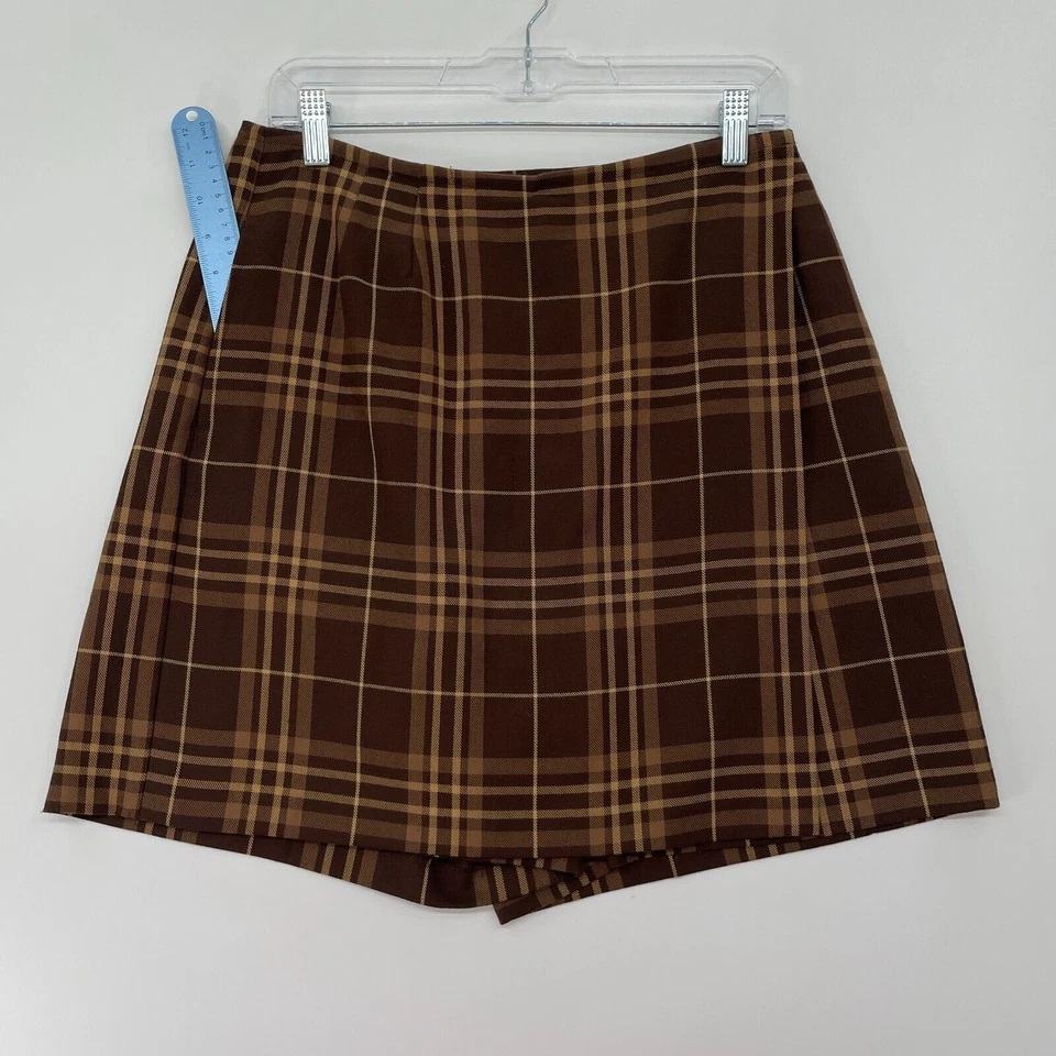 EP Pro женские шорты размер 10 винтажные коричневые клетчатые гольф спорт на открытом воздухе - Изображение 4 из 4