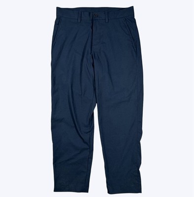 Lululemon Relaxed Tapered Smooth Twill Cropped Navy Blue Trouser Men's 32x27 EUC