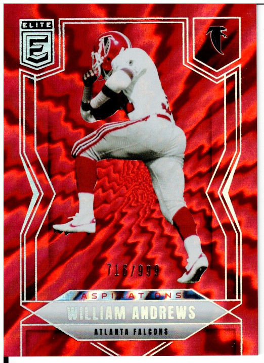 2025 Donruss Elite William Andrews Aspirations Red 716/999 #60 Falcons