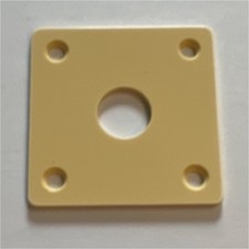 Gibson Custom Reissue 1952-60 OEM Square Jack Plate Vintage Light Cream w screw