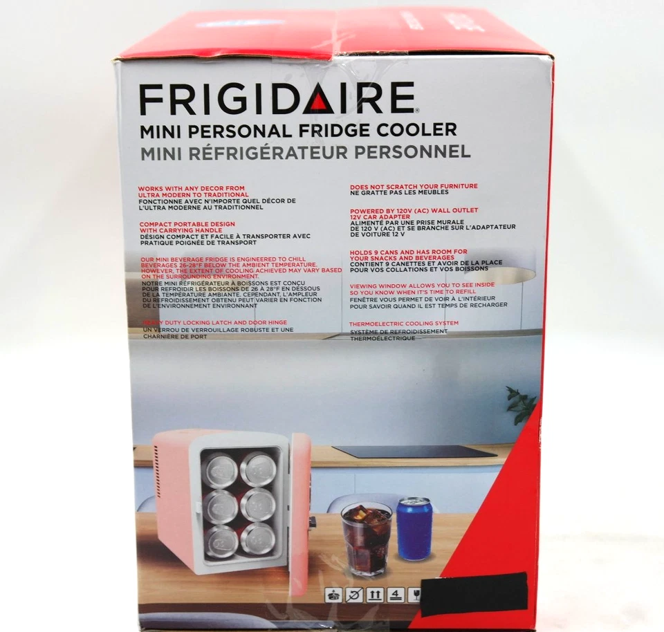 Frigidaire Mini Personal Fridge-Cooler , 5L Holds , 9 Cans or Skincare Products. - Image 3 of 3