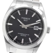 Tissot Gentleman Powermatic 80 SS Black Dial Automatic Watch Used From Japan