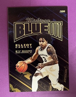 2025-26 Valiant Michigan Elliot Cadeau Blue Out Blueout /100