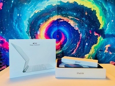 iPad air 4th generation 64gb blue with Magic keyboard and apple pencil 2 bundle