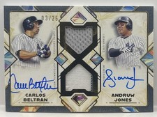 2025 Diamond Icons Carlos Beltran / Andruw Jones Dual Relic Auto /25 Game Used