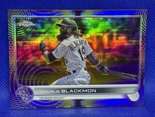 2022 Topps Chrome Sonic - Charlie Blackmon #37 Purple Sonic Pulse Refractor /299