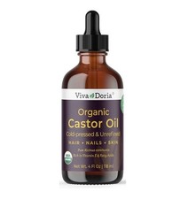 Organic Castor Oil 4oz Cold Pressed Hair Growth Eyelash Eyebrow Skin Care
