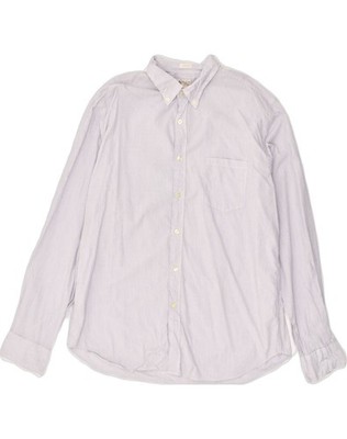 J. CREW Herren Hemd XL Grau Nadelstreifen Baumwolle AM14
