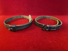 2 x Swiss Army Military Backpack Leather Straps 62cm / 56 cm Bedroll Switzerland