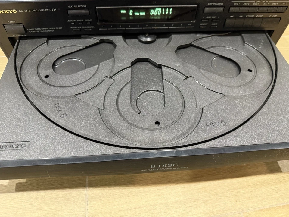 1994 Onkyo DX-C311 Compact Disc 6 CD Selection System w Remote! WORKS PERFECTLY! - Image 4 of 4