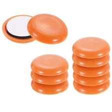 10Pcs Furniture Sliders, 1-1/8 Inch Round Adhesive Furniture Moving Pad, Orange