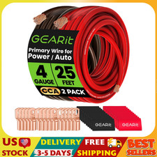 4 Gauge Battery Cable - 4 Gauge Wire Kit with 15 Lugs, 20 Heat Shrink Wrap, CCA
