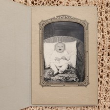 Antique Cabinet Card 1920s Portrait Cute Baby Infant Victorian Era Edwardian