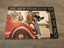 1933 Plymouth Six 6 Catalog Sales Brochure