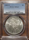 1882 S Morgan Silver Dollar - Brilliant Mint State - PCGS MS63 - #3558