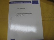 Sept traductions arabes de Ben Sira by Kamil W. Samaan BEN SIRA IN ARABIC