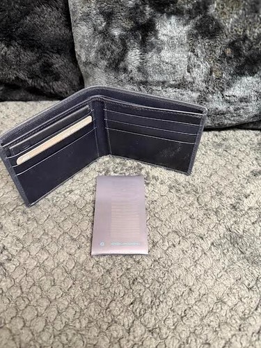 Cartera Piquadro Hombre Azul Marino Nueva Con Etiquetas - Imagen 4 de 4