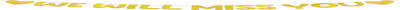 Pre Strung We Will Miss You Banner Glitter Bunting Graduation Retirement Party D