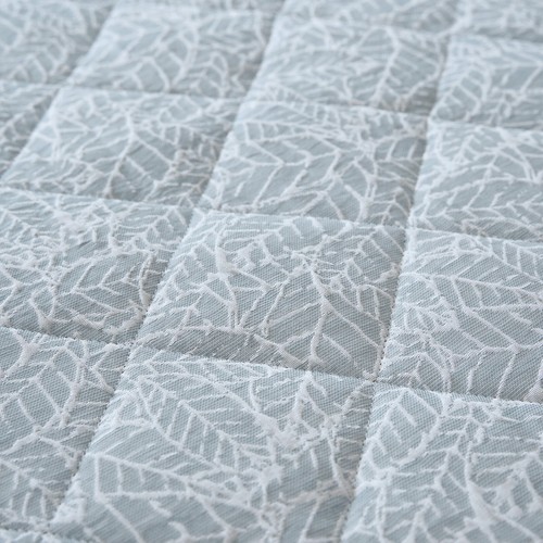 Jacquard Quilted Bedspread Comforter Set Florals Leaves w Pillowshams Luxury Set - Picture 4 of 20