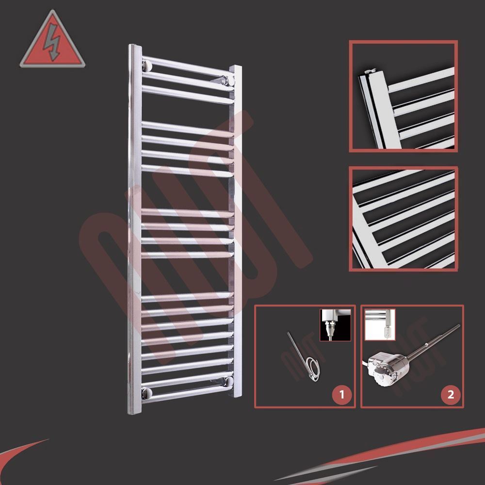400 mm (W) x 1000mm (H) Recto Cromo Electric Toallero Radiador - 250 W o 300 W 400 mm (W) x 1000mm (H) Recto Cromo Electric Toallero Radiador - 250 W o 300 W
