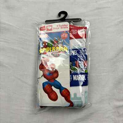 Hanes Boys Spider-Man Friends Briefs Cotton Toddler 3 Pack 2T 3T