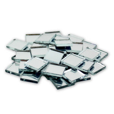 1/2 Inch Mini Small Square Glass Craft Mirrors Bulk 100 Pcs Mirror Mosaic Tiles
