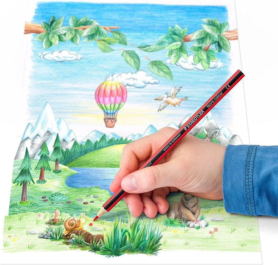 STAEDTLER C24 Noris Colour Pencils Assorted Colours Pack of 24 School Colouring - Image 2 of 4