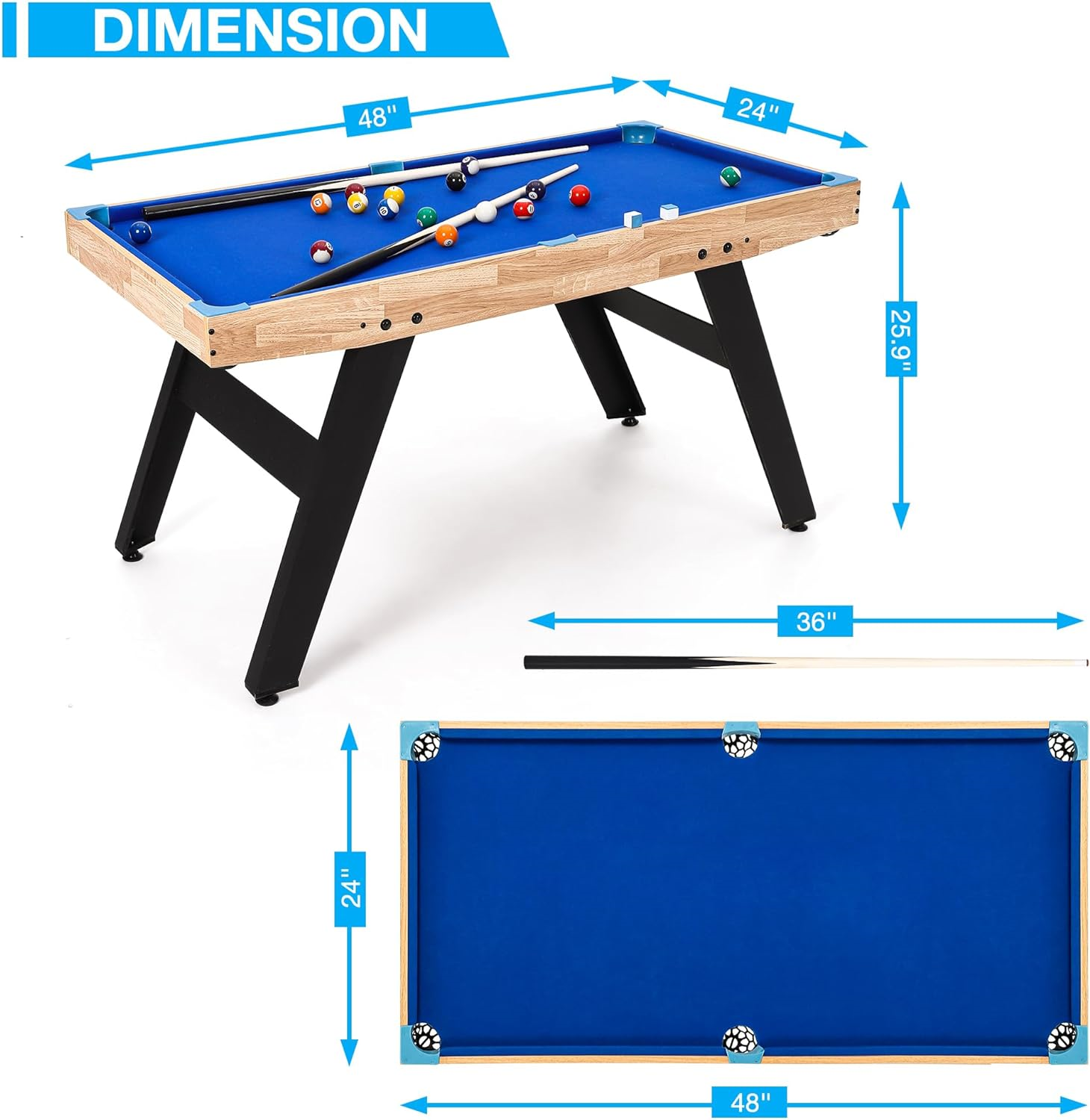 GAOMON 48 Pool Table Portable Billiards Table For Kids And Adults Mini gaomon-48-pool-table-portable-billiards-table-for-kids-and-adults-mini