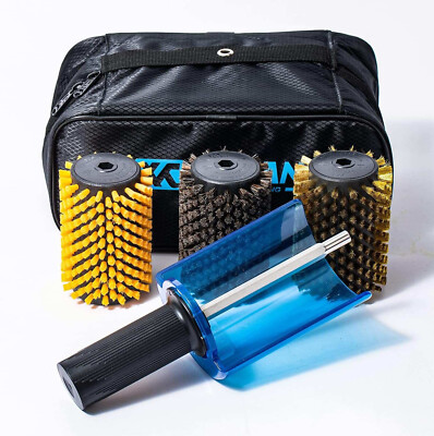 XCMAN rotierendes Bürsten Set, Griff & 3 Bürsten Wachen Ski Wintersport