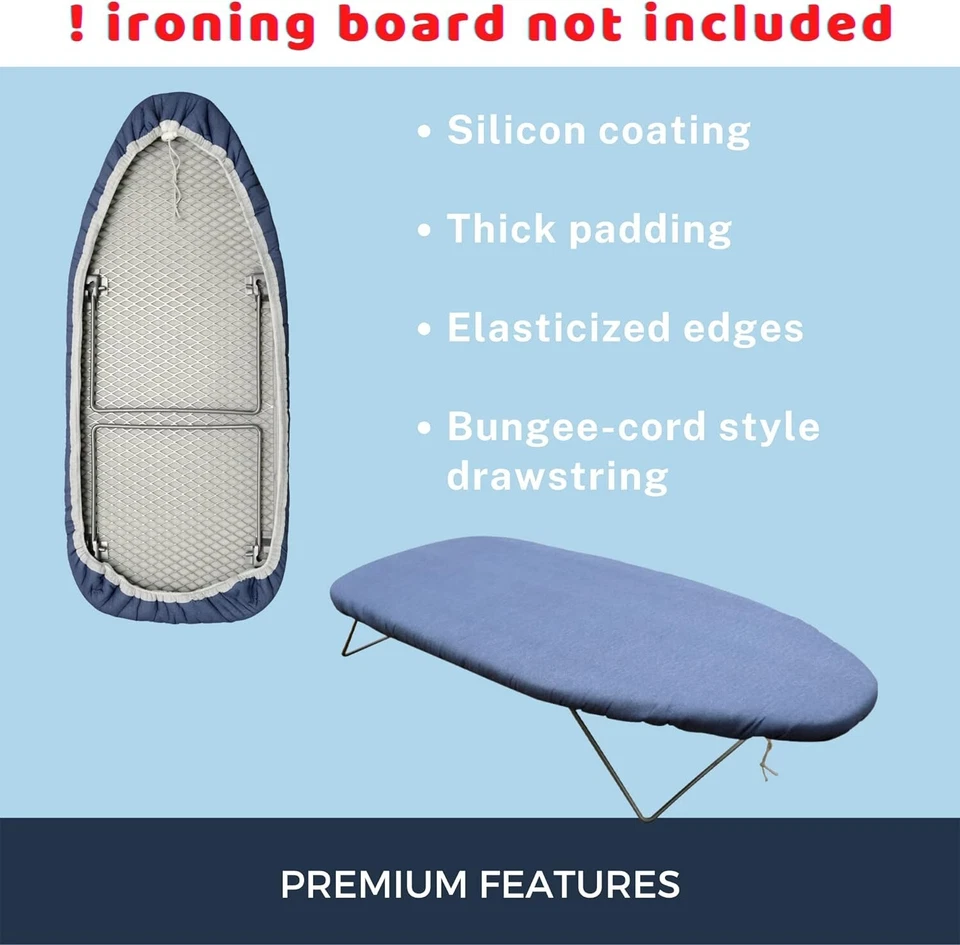 12.5 X 32 inch Smart Table top Ironing Board Cover Pad with Standard Size Fit - Image 3 of 4