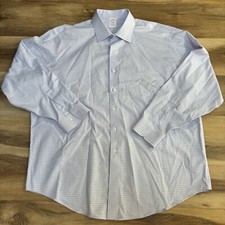 Brooks Brothers Shirt Mens 18 - 36 Plaid Supima Cotton Non Iron Stretch Traditio