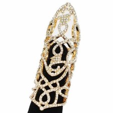 Gold Full Finger Rhinestone Ring