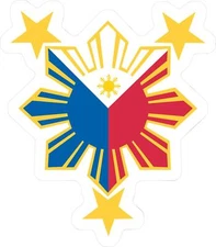 Filipino Pride Pinoy Sticker Decal flag driving