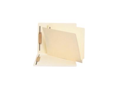 Smead 34125 Heavyweight Folders, Two Fasteners, End Tab, Letter, 11 Point Manila