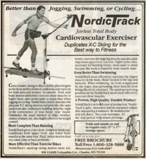 1984 Vintage Print Ad NordicTrack Jarless Total Body Cardiovascular Exerciser