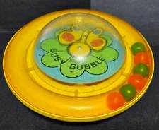 Gabriel Busy Bubble Vintage 1975 Toy Spinning Balls Baby Toddler Yellow Kohner