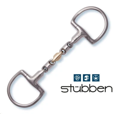Stubben Steeltec Bit D RING Trense Waterford MAX RELAX süße Kupfer Lutschtablette NEU