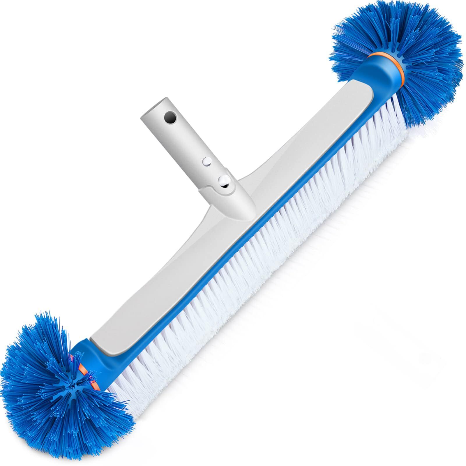 Professional Swimming Pool Brush Head, 17.5'' Aluminum Heavy Duty Pool Brushe...