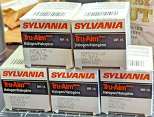 4 SYLVANIA TRU-AIM 50 WATT LAMP MR16 50W-12V NOS 54205 NFL/25 D1S4