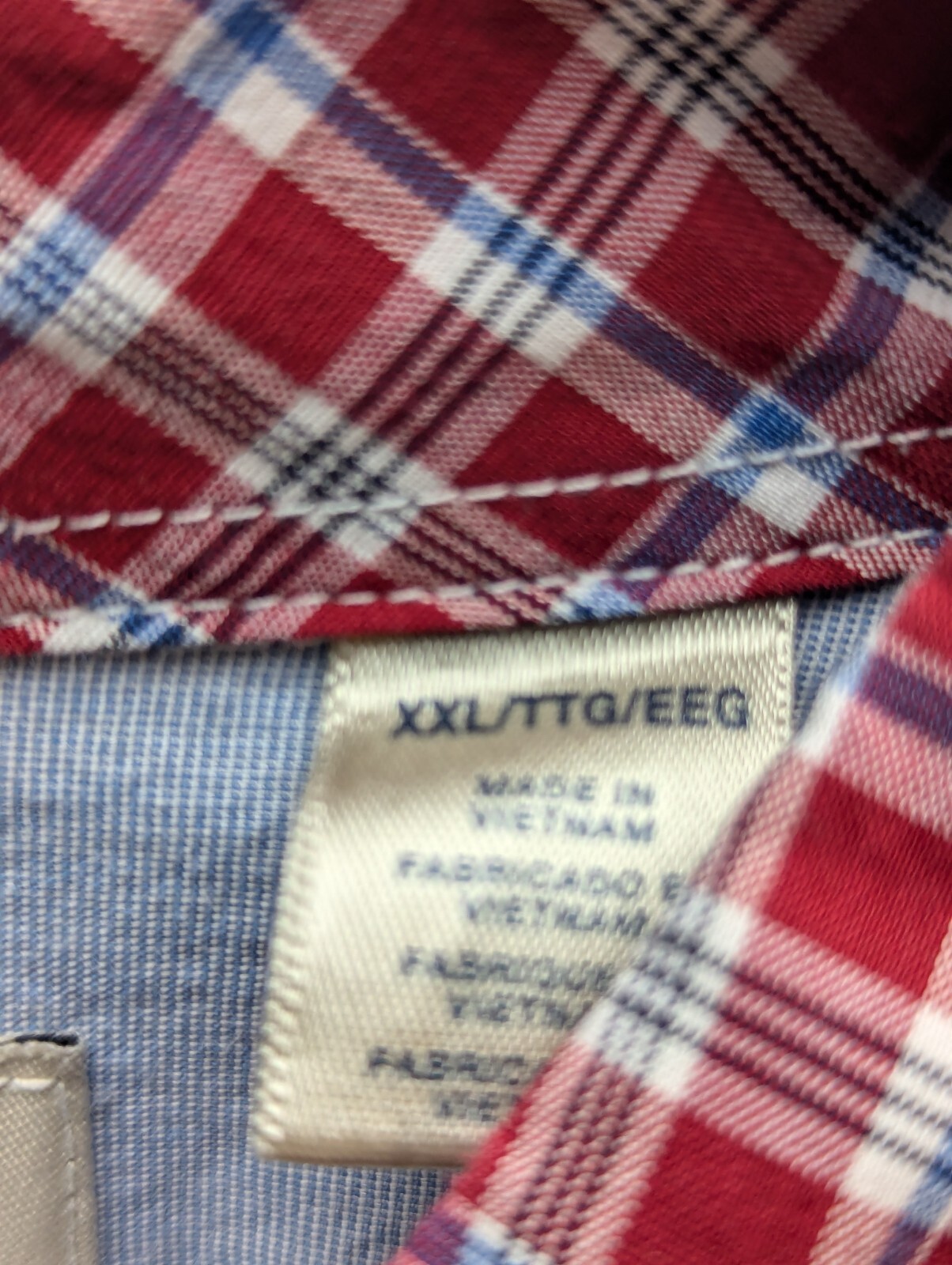Dockers Shirt Mens Size 2XL USA Relaxed Fit Long Sleeve Plaid Cotton Stretch image 7