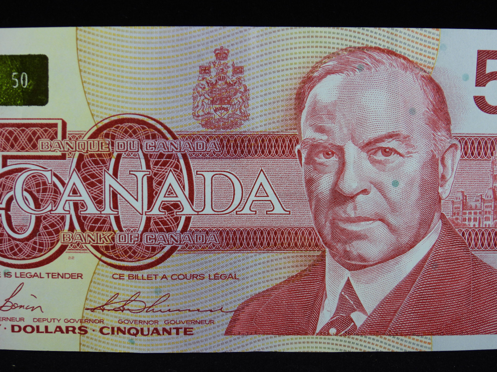 1988 50 Dollar Bank Of Canada Banknote Bill FHN 8534167 Bonin Thiessen 1988 50 Dollar Bank Of Canada Banknote Bill FHN 8534167 Bonin Thiessen